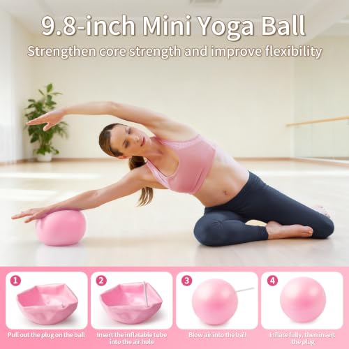 13-Piece Pilates Kit for Women, Pilates Equipment for Home Workouts, Pink