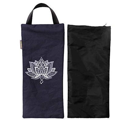Yoga Sand Bag Cotton Unfilled for Yoga Weights and Resistance Training - color: Navy Blue
