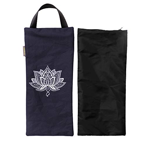 Yoga Sand Bag Cotton Unfilled for Yoga Weights and Resistance Training - color: Navy Blue