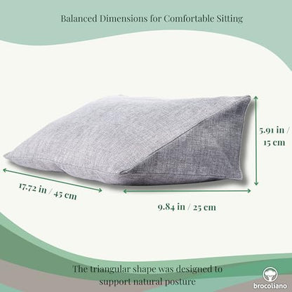 Meditation Cushion – Ergonomic Zafu Pillow for Yoga and Mindfulness – Washable Cover, Natural Buckwheat Fill, Premium Fabric (Cotton Blend/Polyester Variant) (Charcoal Grey, Medium) - color: Charcoal Gray