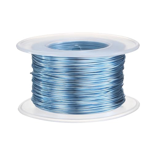 HARFINGTON 20 Gauge Aluminum Craft Wire 0.8mm 98.5ft Flexible Bendable Anodized Metal Jewelry Sculpting Wire for Jewelry Making Modelling Craft DIY, Steel Blue - color: Steel Blue, size: 30M x 0.8mm
