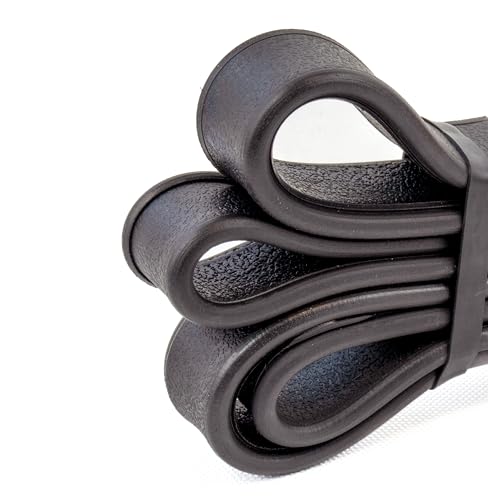 Premium Exercise Bands - Ultra Durable, Non-Slip, Comfort-Edge Resistance - Tested Over 30K Pulls - Three - color: Black 30-50lb - Single
