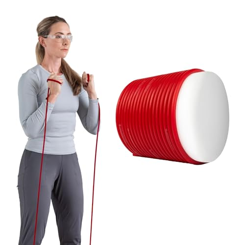 THERABAND Resistance Tubing, Exercise Band, Physical Therapy, 25', M, Red - color: Level 2 / Medium - Red, size: 25 Foot