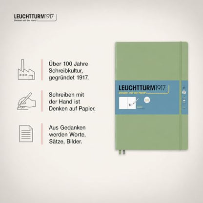 Leuchtturm1917 - Master A4 Hardcover Sketchbook (Sage) - 112 Pages of 150g/m² Paper - color: Sage, size: Master (A4+)