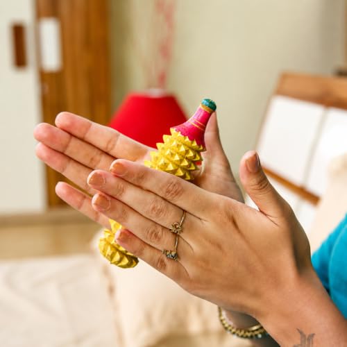 Handmade Wooden Ancient Acupressure Spiked Hand Massage 7 Pcs Kit