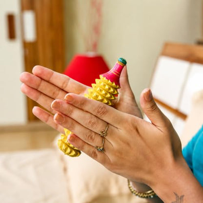 Handmade Wooden Ancient Acupressure Spiked Hand Massage 7 Pcs Kit
