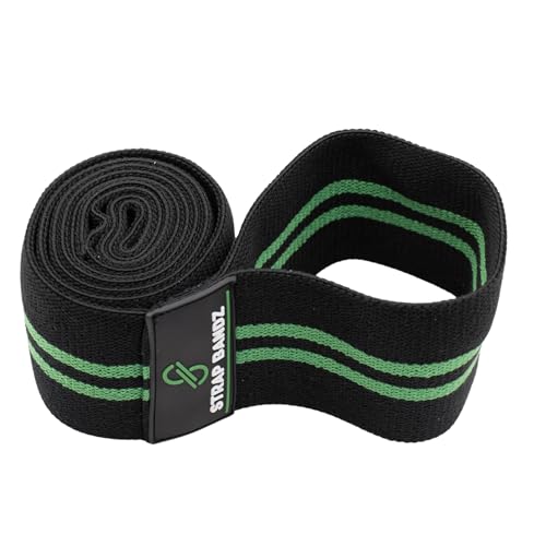 Fabric Resistance Bands with Looped Handles for Pull Up Assistance, Stretching, Mobility & Rehab | Long Non-Slip Workout Bands for Strength Training, Recovery & Home Gym Exercise - color: Black - Heavy