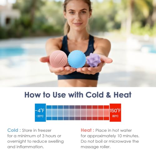 Silicone Massage Ball Set for Myofascial Release | Lacrosse Massage Balls for Trigger Point & Deep Tissue Therapy, Muscle Knots, Plantar Fasciitis & Muscle Soreness Relief - style: Silicone Massage Ball Set for yoga