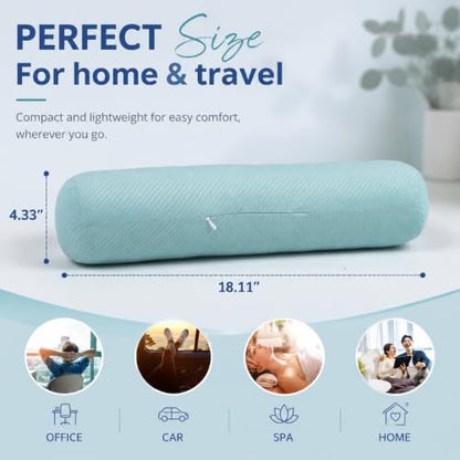 Neck Roll Pillow, Cervical Neck Pillow Bolster Pillow for Sleeping - color: Sage Green