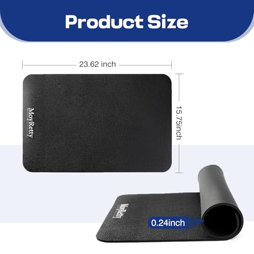 MoyRetty Non-Slip Workout Mat for Under Desk Elliptical(23.62x15.75 inches)