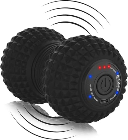 ZeenKind Vibrating Peanut Massage Ball Plantar Fasciitis Muscle Pain Relief | Portable Foot Roller Massager for Deep Tissue Therapy Muscle Pain Myofascial Release, 4 Vibration Speed - color: Peanut Ball-stronger Vibration