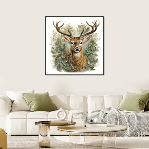 hill froeistung 5D Colorful Elk Diamond Art Painting Kits for Adults | Animals Diamond Art for Beginners, DIY Full Drill Diamond Art Painting(12X12 inch) - color: HF-A037