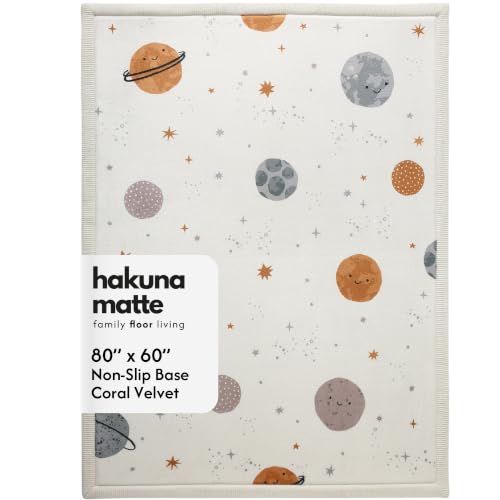 Hakuna Matte CloudSoft Baby Play Mat for Floor 60" x 80" Planets - color: Planets, size: 60" x 80"