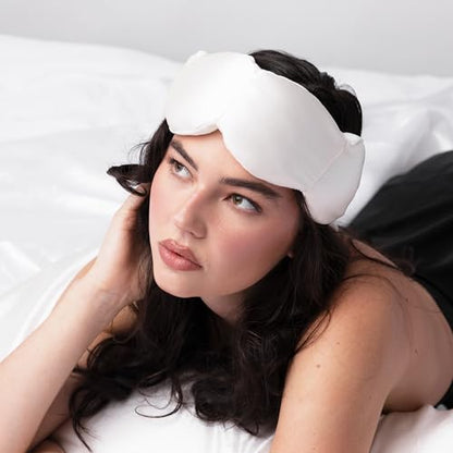 nodpod Mineralized Silk Gentle Pressure Sleep Mask, Weighted Eye Mask - color: Pearl Silk