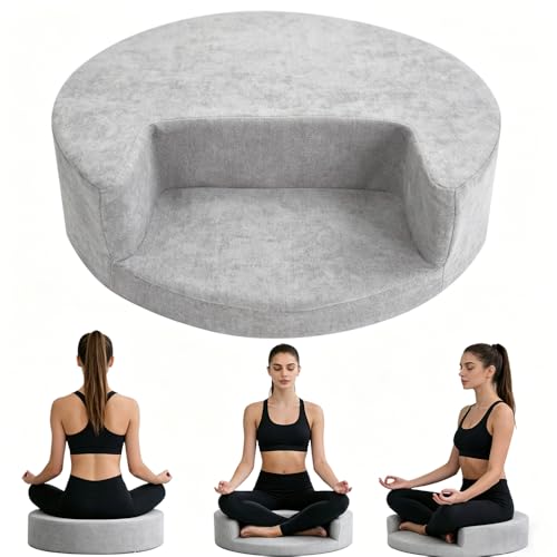 Meditation Cushion & Pillow Seat - No More Numb Legs Comfortable Memory Foam Sitting for Adult, idea for Reading, Yoga.