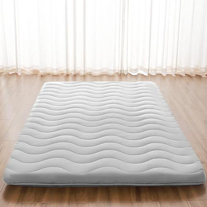 SCHNAUZER HOME Japanese Floor Mattress Futon Mattress Queen 3.5" Thick - color: Grey, size: Queen( 80 x 60 )