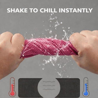 Cooling Towel, Quick Dry Sports Towel with Silicone Case, 11.8 x 35.4 in - color: Red, size: Medium