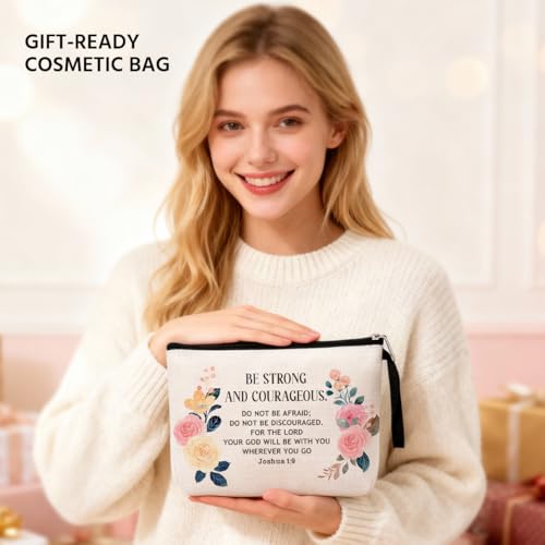 Christian Gifts for Women Makeup Bag Skincare Bag for Daughter in Law Aunt | Positive Religious Gifts Makeup Zipper Pouch Bag Bible Verse Cosmetic Bag Scripture Christmas Birthday Gifts Inspirational - color: Multicolor0654