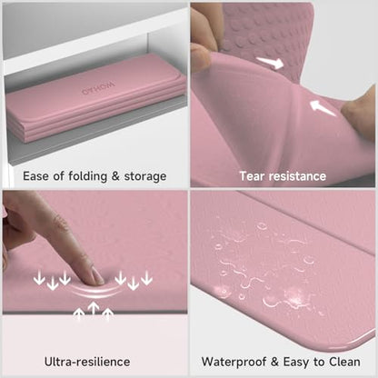 7-Fold Yoga Mat 74"x31" - color: Dull Pink