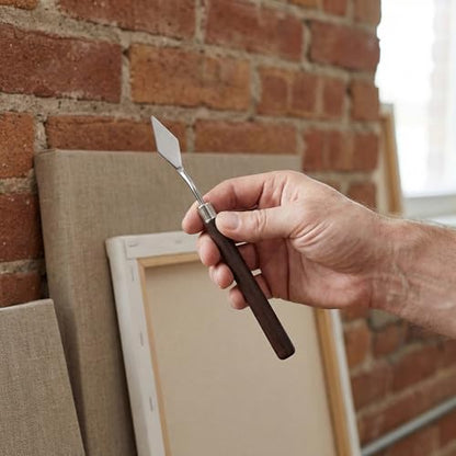 Palette Knife7pcs, Stainless Steel Painting Knives with Wooden Handles | for Acrylic Oil & Gouache Painting, Mixing, Spreading, Scraping & Texture Art Tools for Beginners and Artists - color: Brown-7pcs