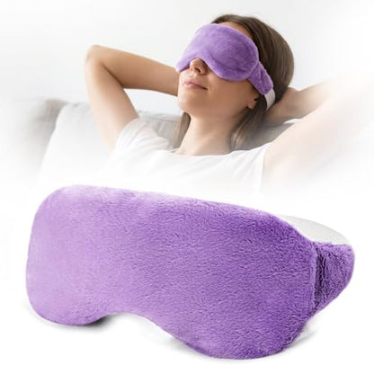 MORLIDEN Heated Eye Mask for Dry Eyes & Stye - Microwavable Warm Compress | For Blepharitis, Chalazion, MGD-Lightweight, No Heavy Pressure-Reusable Moist Heat Mask with Natural Flaxseed (Lavender) - color: Lavender
