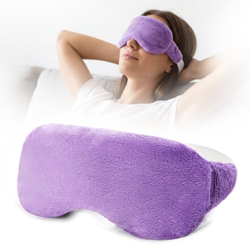 MORLIDEN Heated Eye Mask for Dry Eyes & Stye - Microwavable Warm Compress | For Blepharitis, Chalazion, MGD-Lightweight, No Heavy Pressure-Reusable Moist Heat Mask with Natural Flaxseed (Lavender) - color: Lavender
