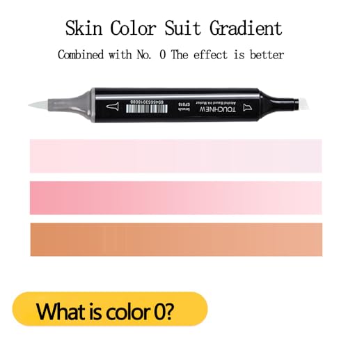 13Pcs Alcohol Markers Pure Color Series,Black Pen Barrel Dual Tip Soft Art Solid Color Markers Set for Adults Beginner Drawing Sketching (Colorless Blender) - color: Colorless Blender