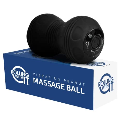 Rolling With It Vibrating Peanut Massage Ball, Deep Tissue, Black - color: Black