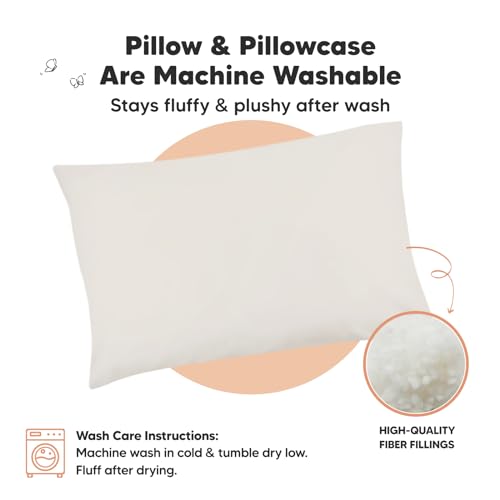 Toddler Pillow with Pillowcase, 13x18 My Little Dreamy Pillow (Clay) - color: Clay