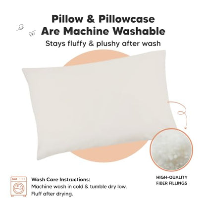 Toddler Pillow with Pillowcase, 13x18 My Little Dreamy Pillow (Clay) - color: Clay