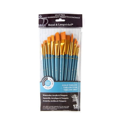 Royal Brush Manufacturing Royal and Langnickel Zip N' Close 12-Piece Brush Set in Vinyl Pouch