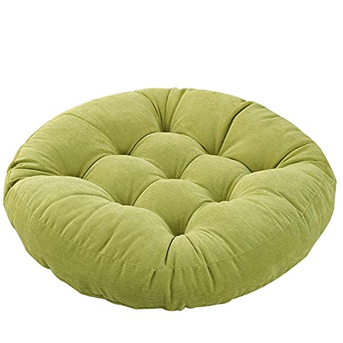 Tiita 22 Inch Floor Cushion - Round Outdoor Chair Cushion Pad with Corduroy | Large Meditation Cushion & Floor Pillow for Adult Sitting, Living Room, Balcony & Patio, Green - color: Round|green, size: 1 Count (Pack of 1)
