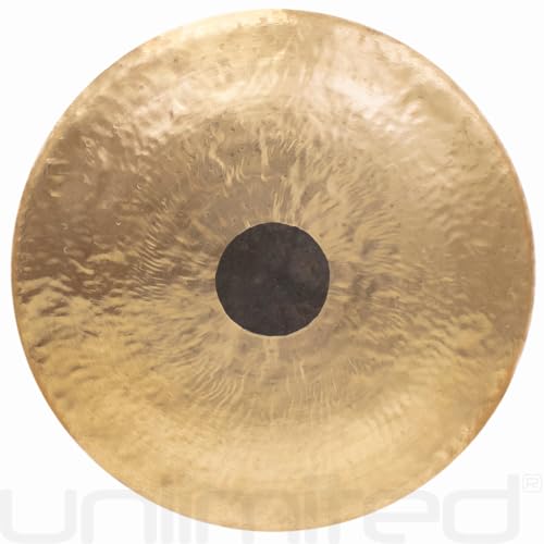 Unlimited Chocolate Drop Gongs - Includes Gong, Mallet & Rope/Bronze Chinese Gong/Bright Tones/For Sound Healing, Meditation & Yoga/Small & Large Available - size: 28"