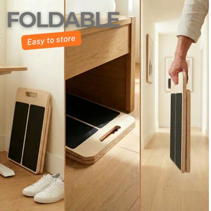 Slant Board for Adults & Ankle Board - Portable Velour Board for Squats, & Lower Body Training