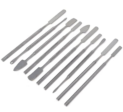 A2ZScilab - 10pcs Stainless Steel Clay Sculpting Spatulas Set, Wax Carving Pottery Tools - Carving Sculpture Shaper Polymer Modeling Tools for Clay, Pottery, Ceramics Artwork & Holiday Crafts