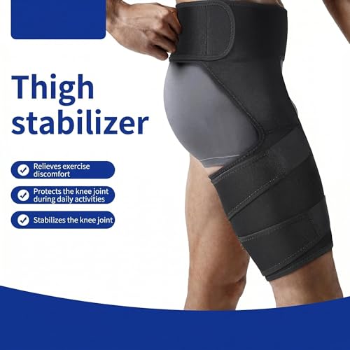 Hip Brace for Men/Women - Sciatica Pain Relief,Thigh Support,One Size Fits for All,Adjustable Strap,Hamstring Compression Sleeve,Breathable Fabric