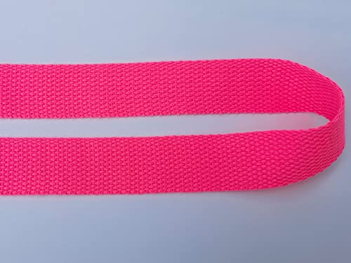 1 Inch Cotton Webbing 10 Yards Cotton Strap for Tote Canvas Bags Crafts Sewing (2075 Hot Pink) - color: 2075 Hot Pink