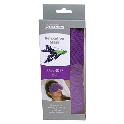Bed Buddy Aromatherapy Eye Mask with Warm and Cold Therapy for Stress Relief - Microwave-Safe Eye Pillow & Sleep Mask, Purple, Lavender Scented - color: Lavender, size: 1 Count (Pack of 1)