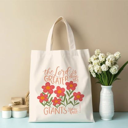 Inspirational Christian Gifts Canvas Tote Bag for Women, Christmas Friendship Birthday Religious Grocery Bags - color: Lordgreater