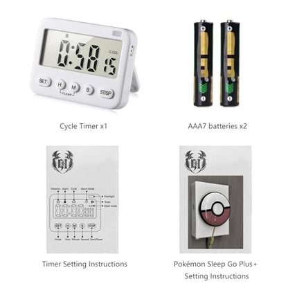 GH 99 Hours Digital Timer, Silent, Sound, Vibriting, Countdown, Count Up, Loop, Alarm, Clock, Small Timer for Study, Classroom, Office, Meditation, Lab, Sleep, Desk