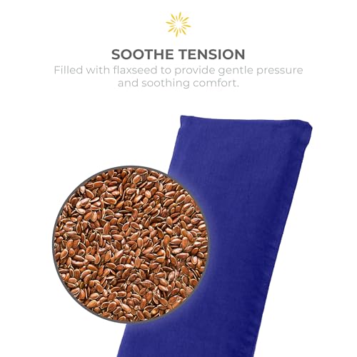 4 Pack Unscented Sateen Eye Pillows, Blue - color: Blue