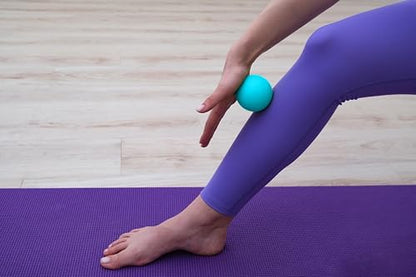 Massage Lacrosse Balls for Deep Tissue Relief - Trigger Point Therapy Ball Set for Plantar Fasciitis, Myofascial Release for Back, Shoulder, Foot - Massage Ball Roller - 2 Pack (Electric Blue) - color: Electric Blue