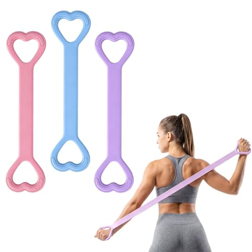3PCS Figure 8 Resistance Bands with Handles