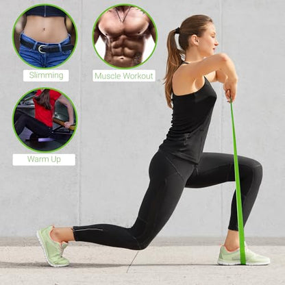 TechStone Resistance Bands Set – 5 Levels Loop Exercise Bands for Men & Women, Elastic Workout Bands for Home Gym, Training, Yoga & Fitness, Carry Bag Included - color: Multicoloured
