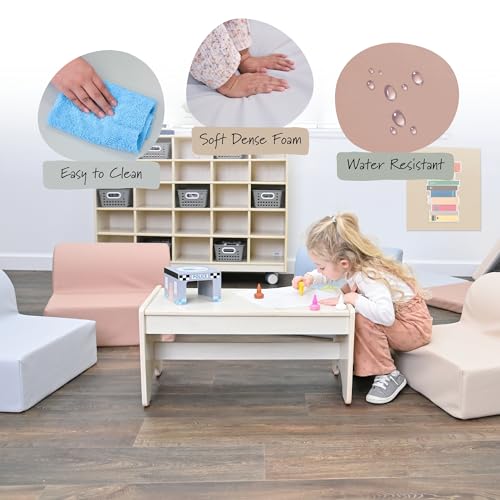 Children's Factory Flexible Seating Classroom Set, Elements | Easy to Clean Water-Resistant Vegan Leather Kids Chair, High Density Foam Toddler Chair for Preschool, Daycare, or Playrooms - color: Elements
