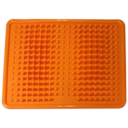 Fenzer Foot Massager Mat, Acupressure Relaxation Reflexology Mat for Plantar Fasciitis, Heel, Arch Pain & Stress (Orange) - size: 13.75" x 10.5" x 1"