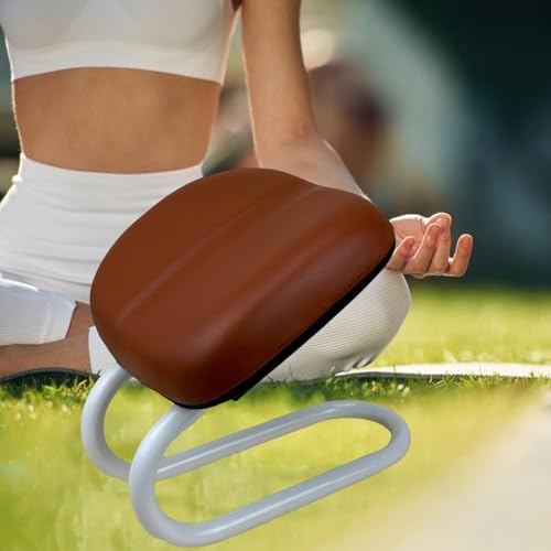 Menolana Kneeling Meditation Stool, Prayer Bench Adjustable Height, Portable Meditation Bench, for Studio Yoga Praying Prayer, Brown - color: Brown D