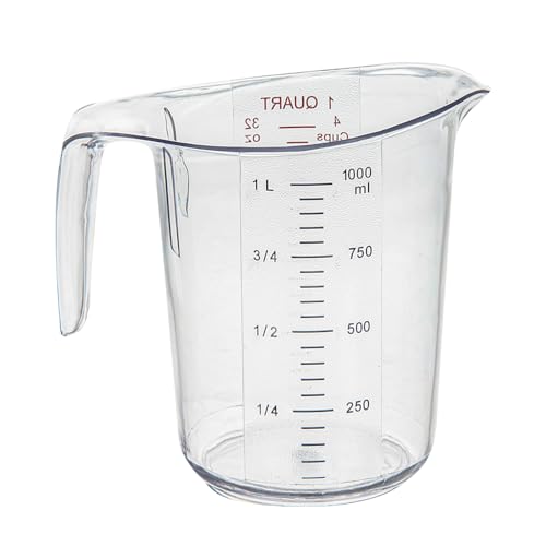 Restaurantware 1 qt Clear Plastic (Cups) Measuring Cup - size: 6.50" × 4.75" × 6.00"