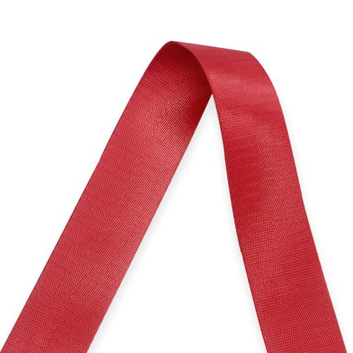 1 1/2" Red Nylon Webbing 12yds for Bag Straps Crafts - color: Red