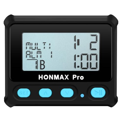 8100 Professional Interval Timer and Stopwatch, Backlight, USB-C Charged, Clock -Black - color: Black
